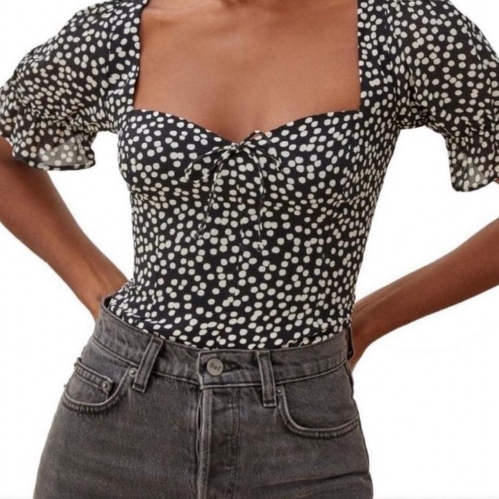 REFORMATION sweetheart blouse